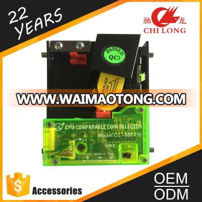 Whole sale electronic coin acceptor widely use for many industries like vending machine, game machine, massage chair